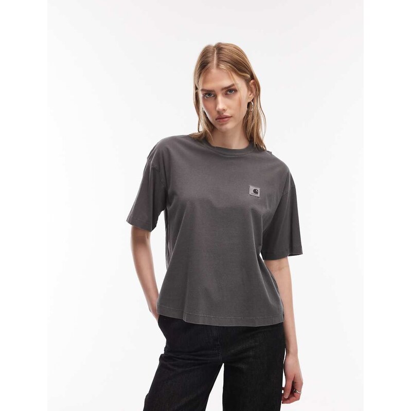 Carhartt WIP nelson t-shirt in washed black 113564340