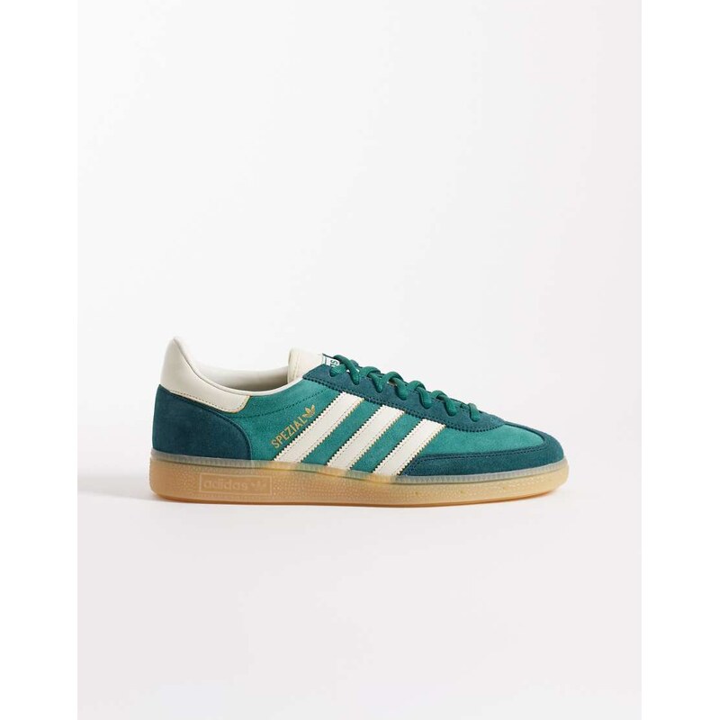 adidas Originals Handball Spezial trainers in green and cream