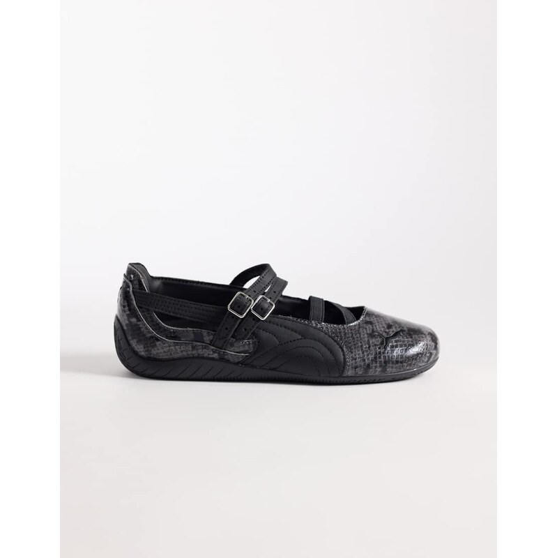 Puma Speedcat ballet flats in black snake print