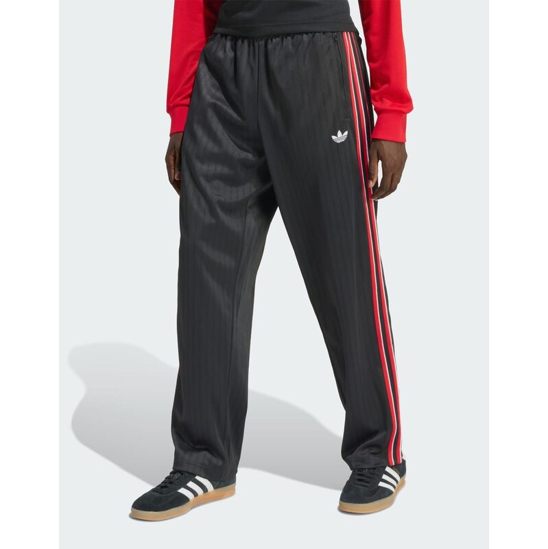 adidas Originals Firebird loose pinstripes track pants in black