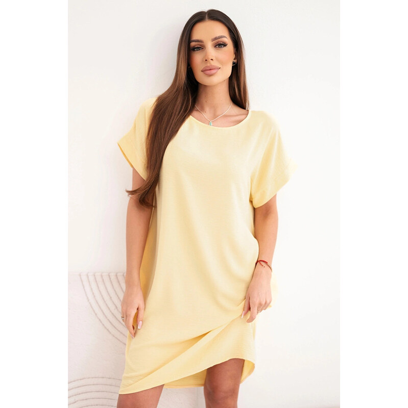 K-Fashion Šaty s kapsami žlutá