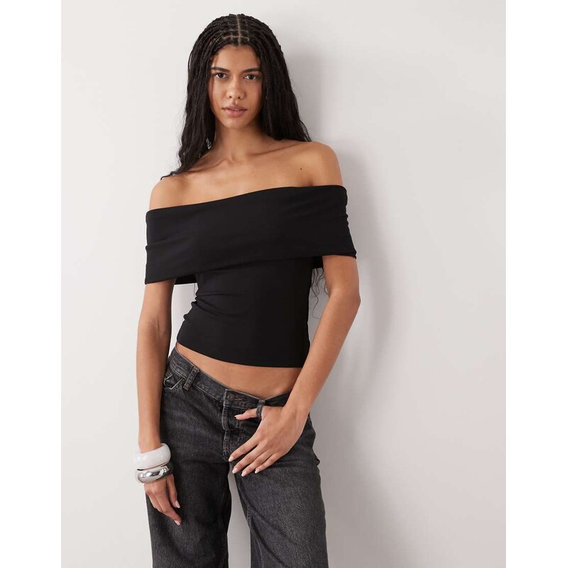 Weekday bardot top in black