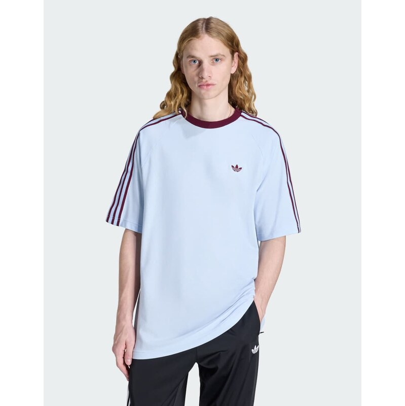 adidas Originals Britcore short sleeve ringer t-shirt in crystal