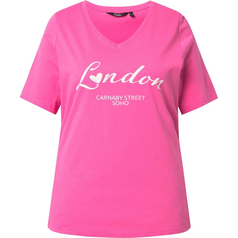 Ulla Popken Tričko pink / bílá