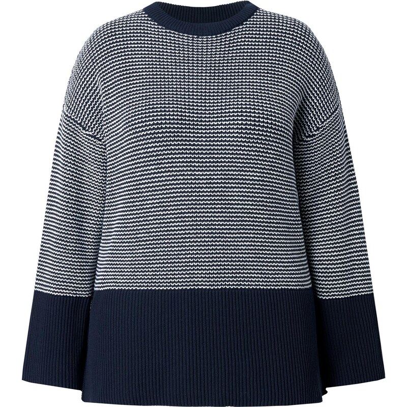 Ulla Popken Svetr marine modrá / bílá 113570841