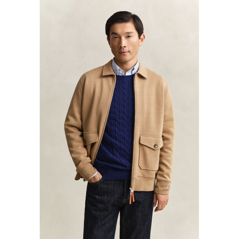 MIKINA GANT PONTE DI ROMA FZ WARM KHAKI