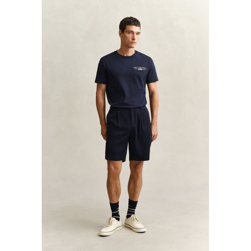 ŠORTKY GANT REG LYOCELL SHORTS EVENING BLUE