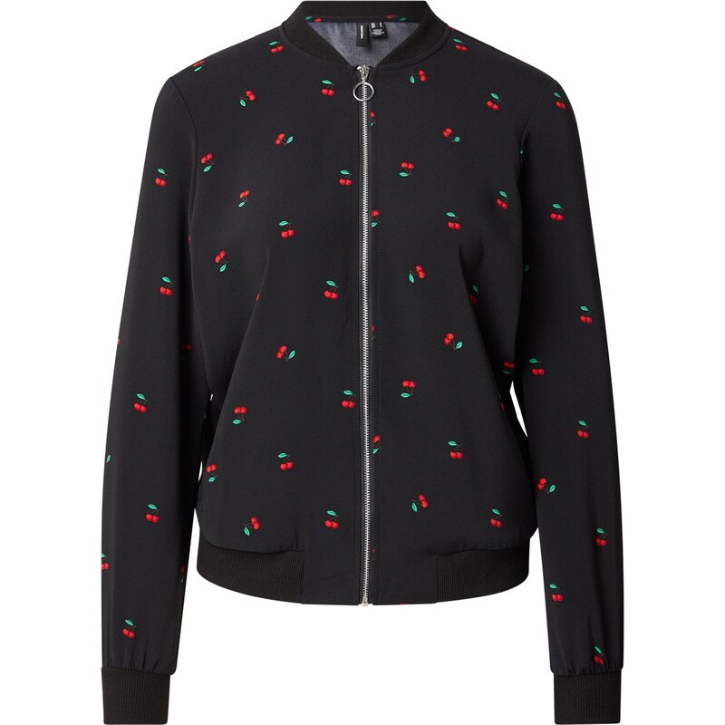 VERO MODA Přechodná bunda VMCOCO zelená / červená / černá