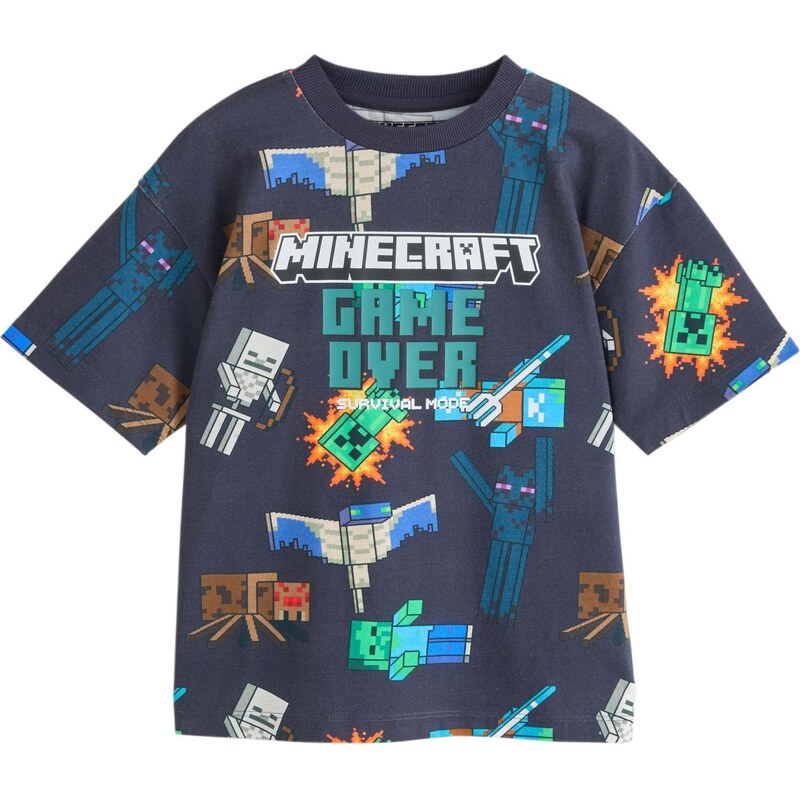 Next Tričko modrá / námořnická modř / světlemodrá / limetková