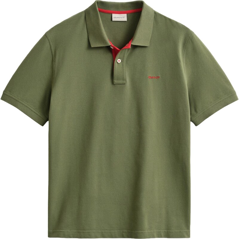 GANT Tričko khaki / červená