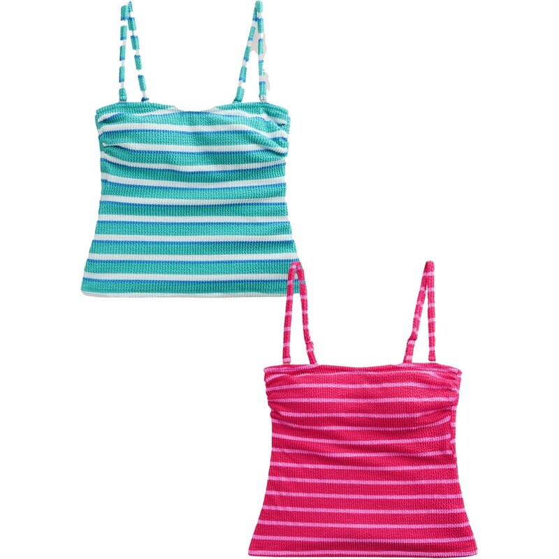 Next Tankiny top modrá / azurová / pink / starorůžová / bílá