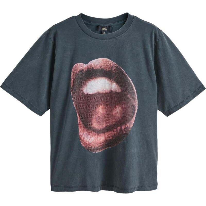Rockett St George Tričko Lips tmavě šedá / pastelově červená /
