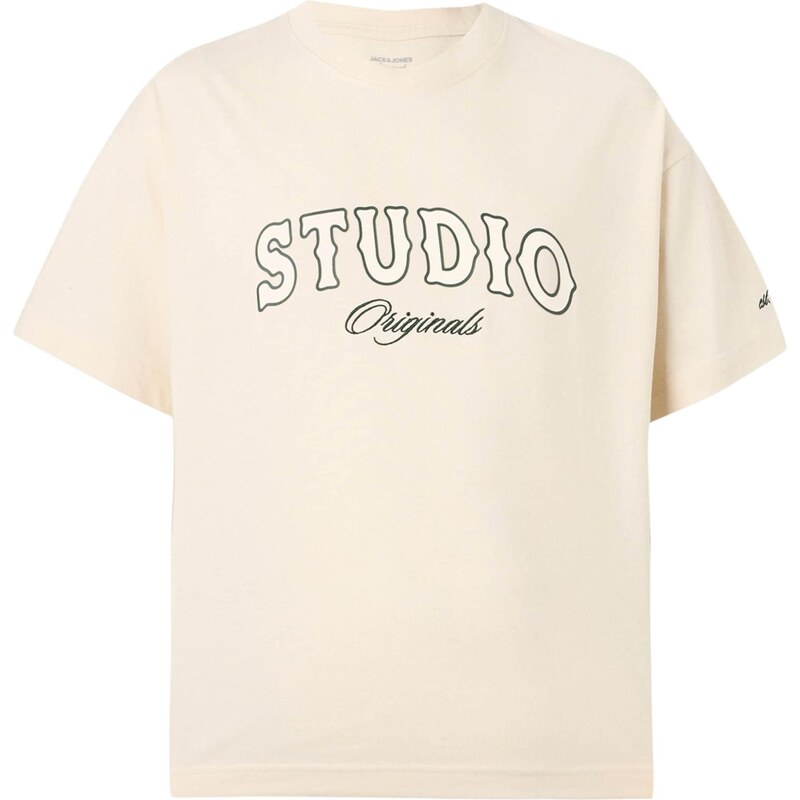 JACK & JONES Tričko JORUPSTATE tělová / černá