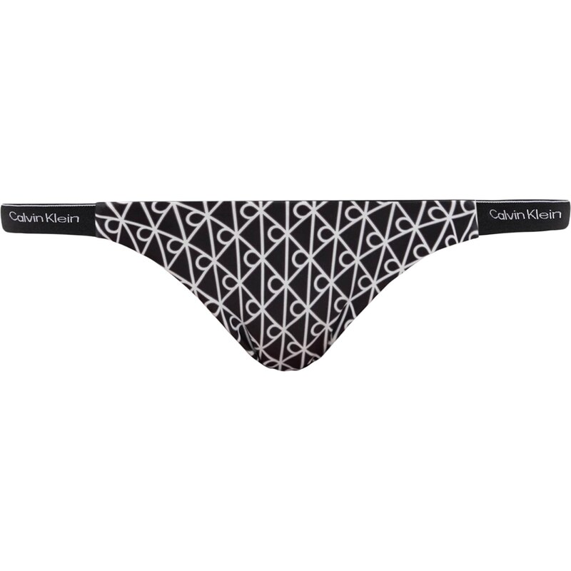 Calvin Klein Swimwear Spodní díl plavek černá / bílá