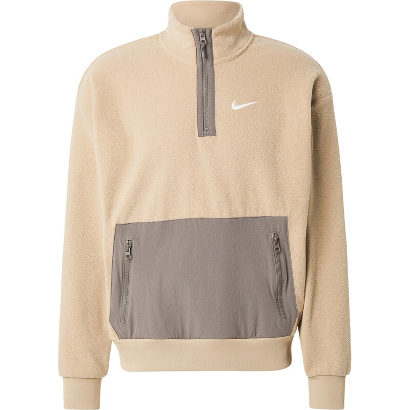 Nike Sportswear Svetr béžová / světle šedá / bílá