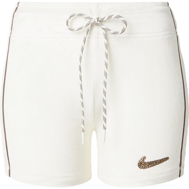 Nike Sportswear Kalhoty béžová / hnědá / bílá