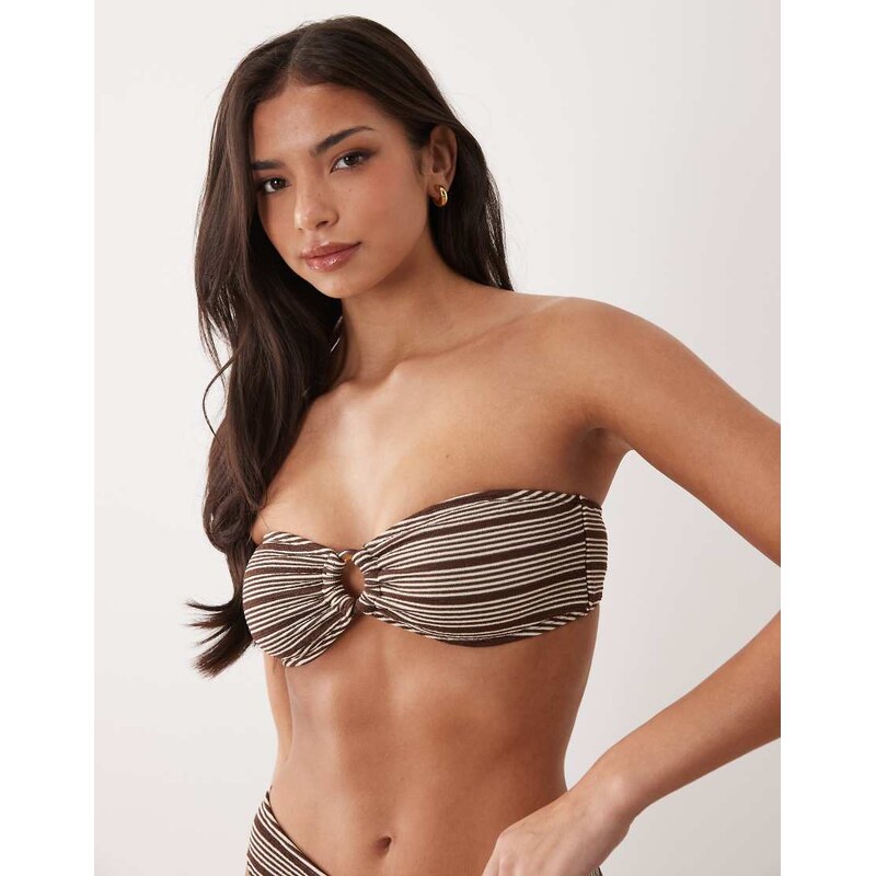 The Frolic exclusive textured bandeau resin ring bandeau top in