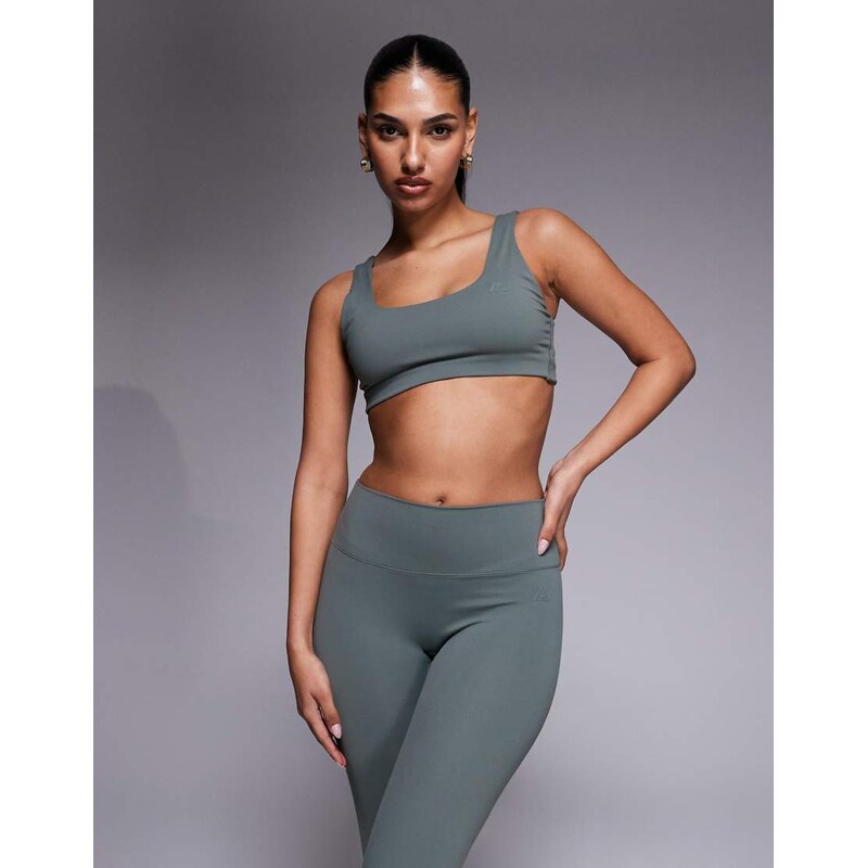 Montirex Form light support sports bra in dark olive-Green 113574958