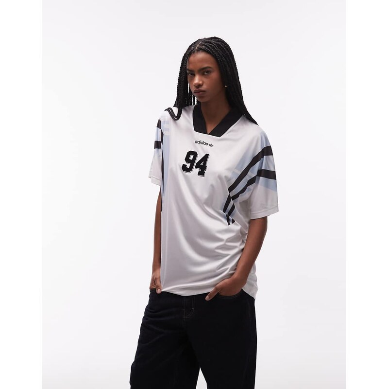adidas Originals Santiago jersey in cloud white
