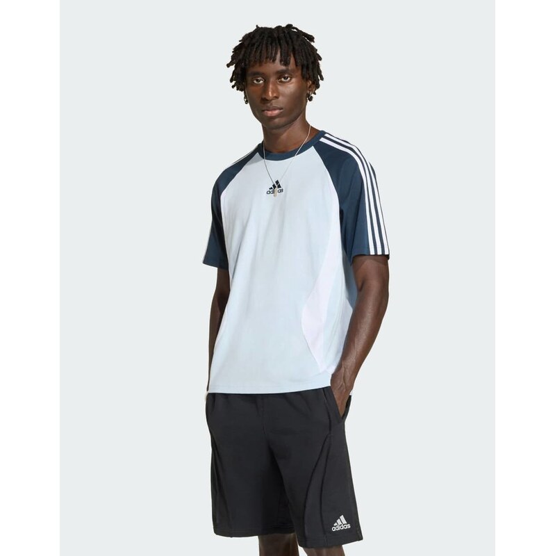adidas Originals Adidas adicolor teamgeist cotton tee in crystal sky / 115500475