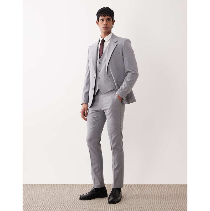 ASOS DESIGN skinny suit trousers in grey