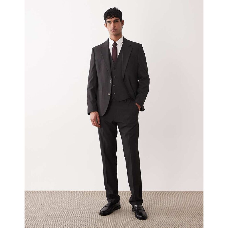 ASOS DESIGN slim suit trousers in mid grey