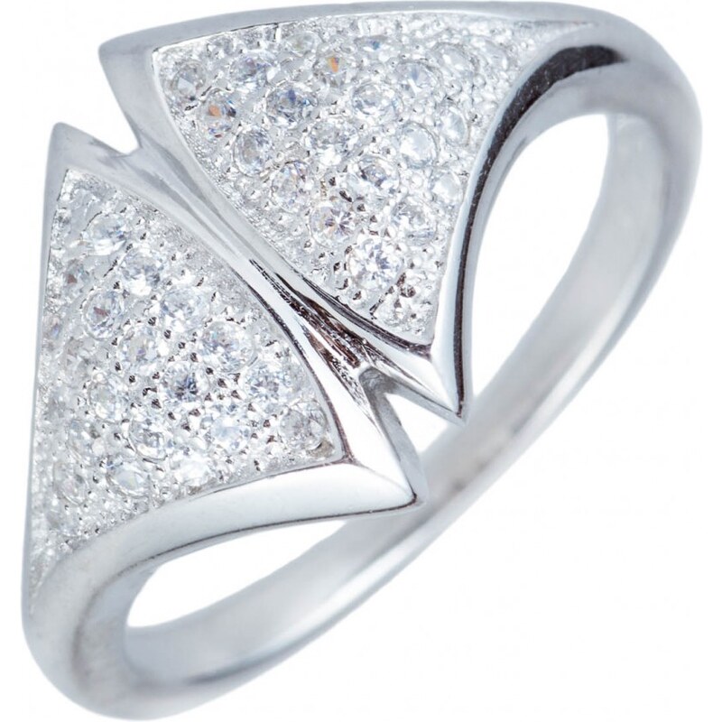 Meucci Stylový stříbrný prsten s desítkami zirkonů