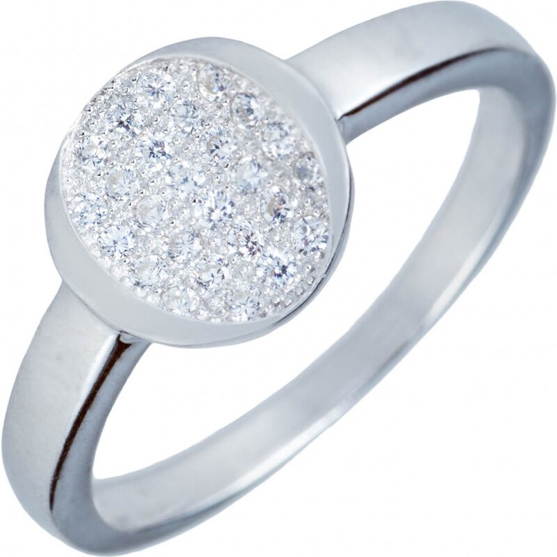Meucci Roztomilý stříbrný prsten se zirkony