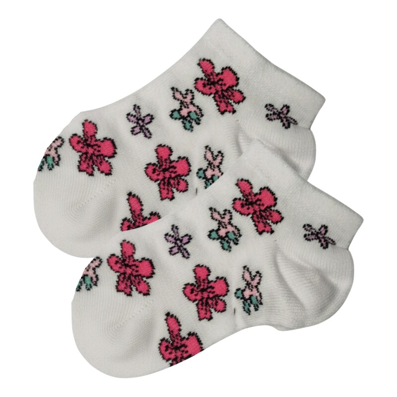 98-104-Dívčí kotníčkové ponožky Design Socks -bílá barva 61136626