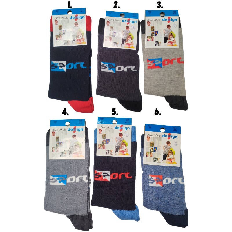 Design Socks Klasické dětské ponožky sport 61501208