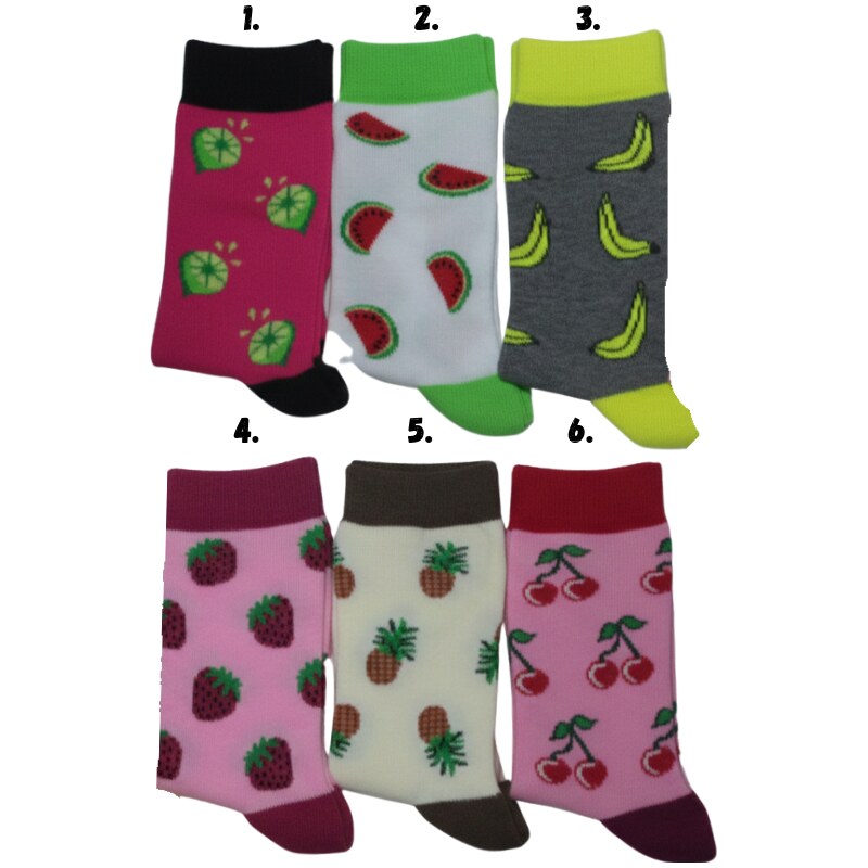 Design Socks Klasické dívčí ponožky ovoce 61710380