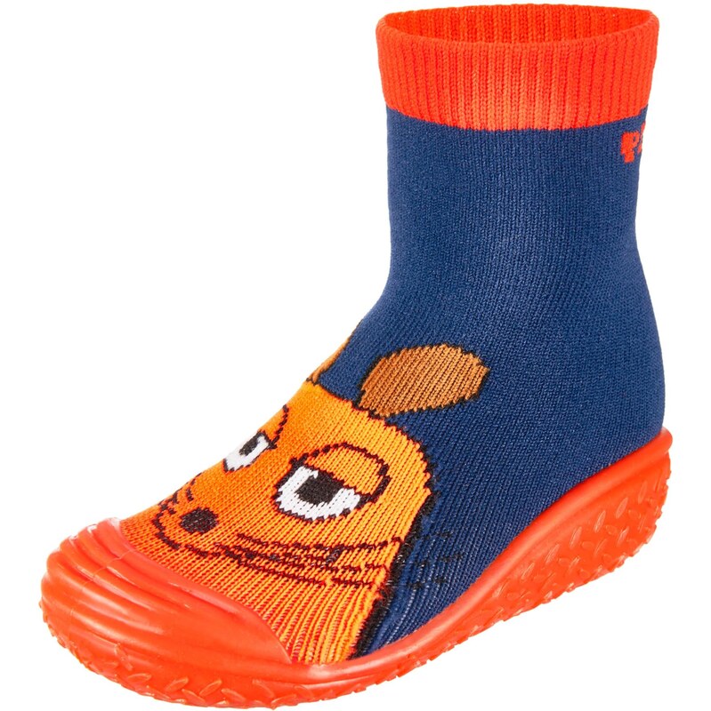 PLAYSHOES Kozačky DIE MAUS Pirat marine modrá / oranžová /
