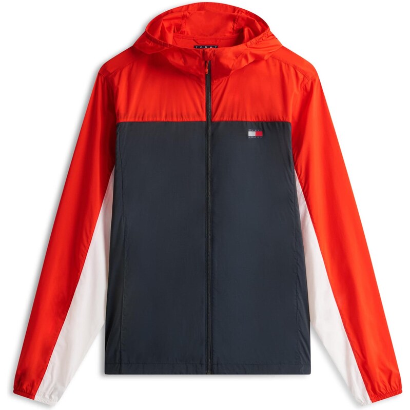 Tommy Jeans Přechodná bunda marine modrá / červená / bílá