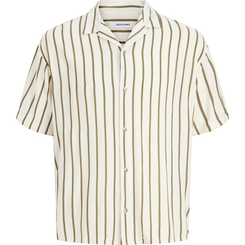 JACK & JONES Košile JJEJeff olivová / bílá