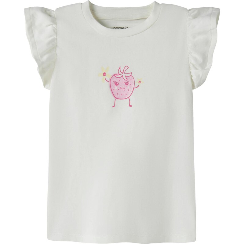 NAME IT Tričko NMFFlittaz světle žlutá / pink / bílá