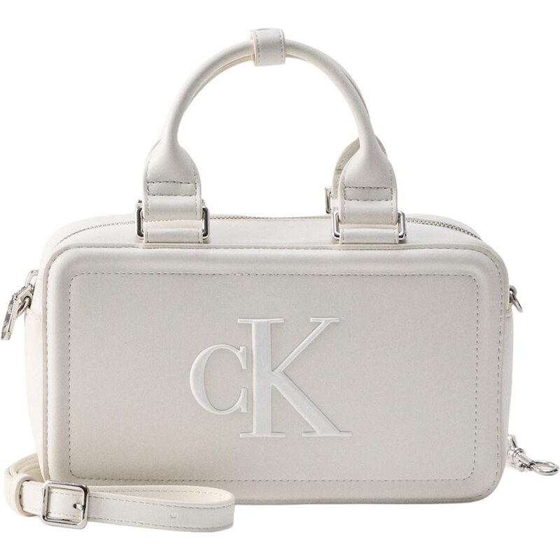 Calvin Klein Kabelka 'BOLD CK ELONGATED' bílá
