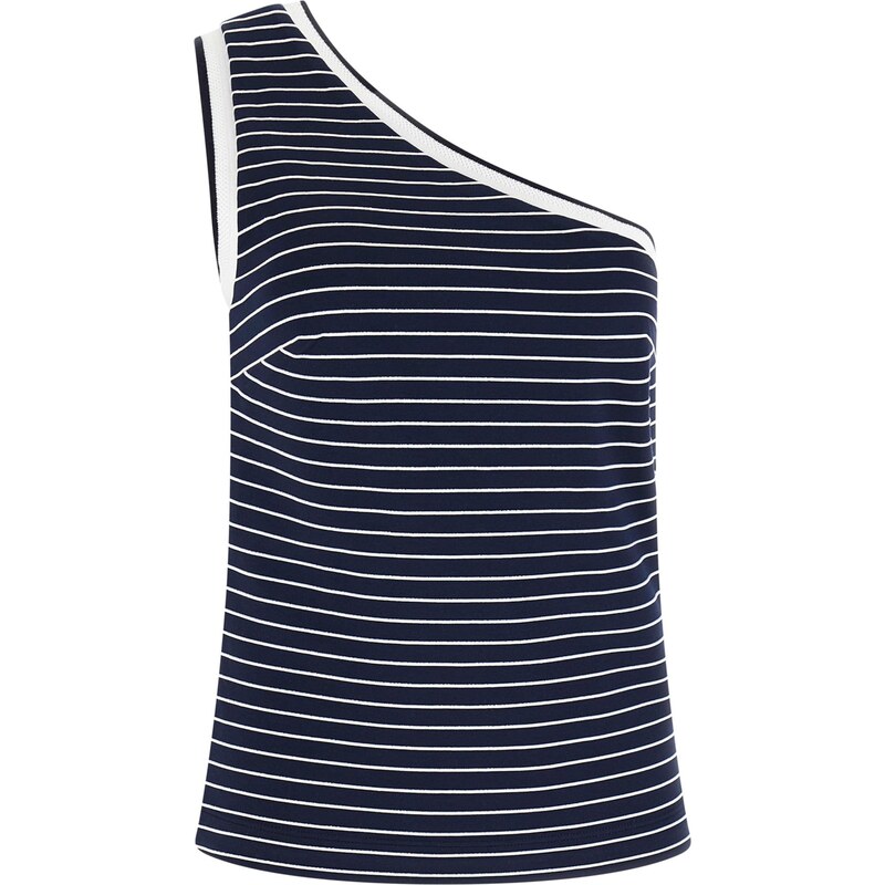 GUESS Top 'ALPHONSINE' marine modrá / bílá