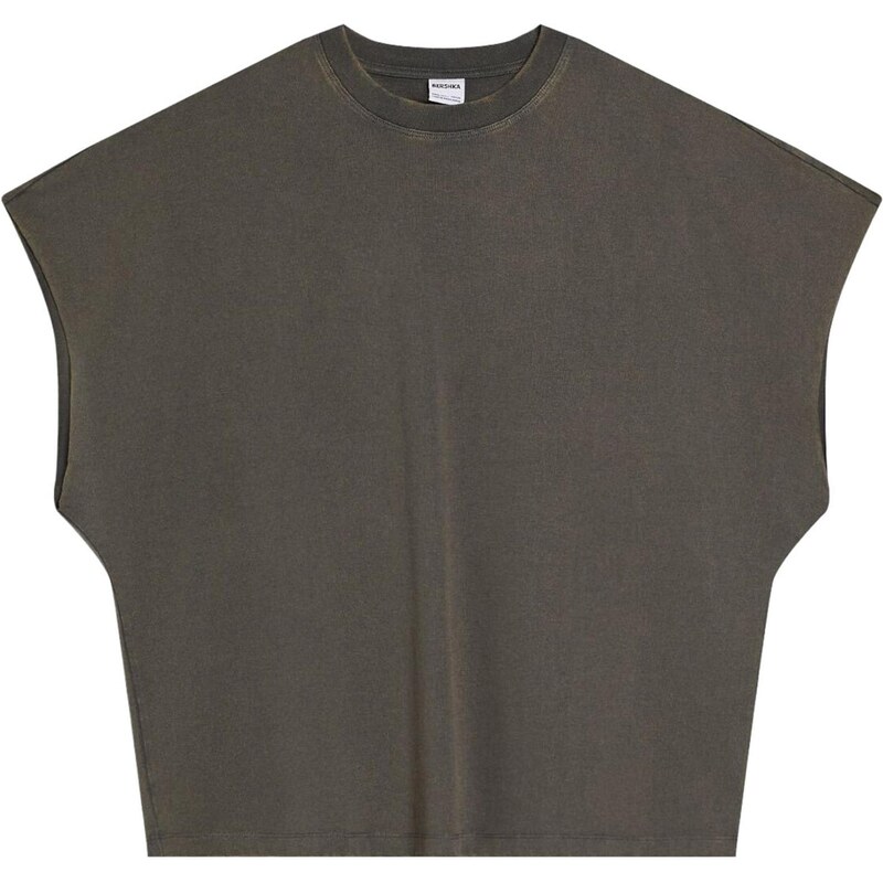 Bershka Tričko barvy bláta / černá
