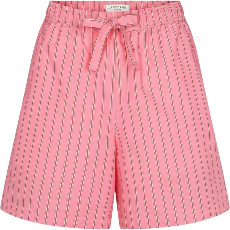 U.S. POLO ASSN. Kalhoty ' Margo striped ' světle růžová