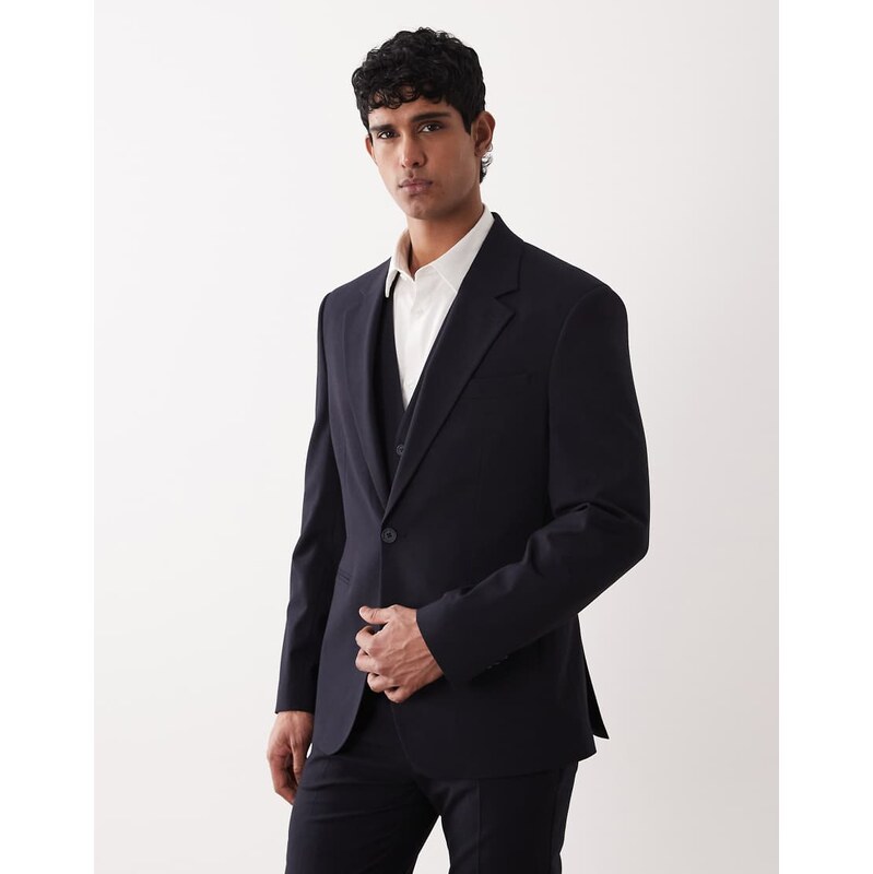 ASOS DESIGN slim suit blazer in navy