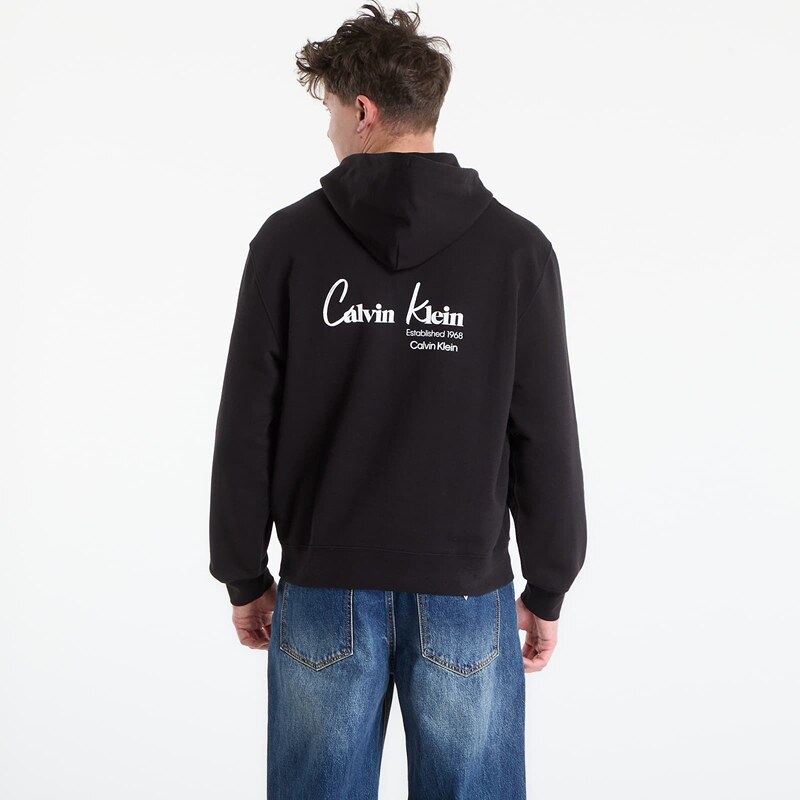 Mikina Calvin Klein Jeans Eu 350Terry Ck Graphic Hoodie Black M