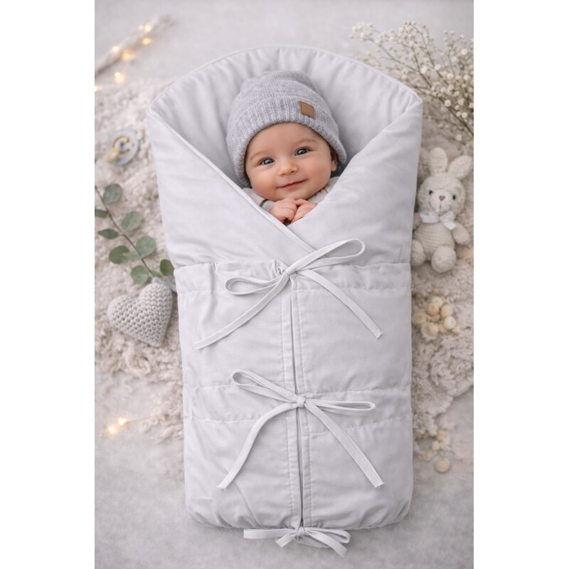 Baby Nellys Klasická retro zavinovačka NATURE šněrovací s výplní - 100527056