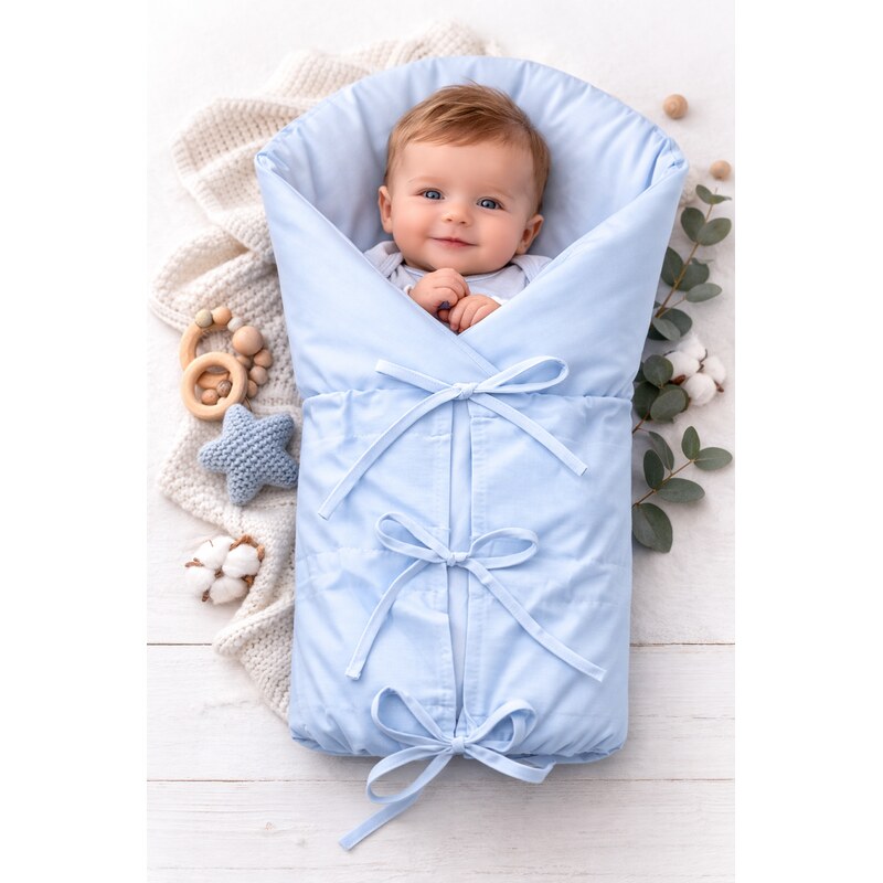Baby Nellys Klasická retro zavinovačka NATURE šněrovací s výplní - 109536897