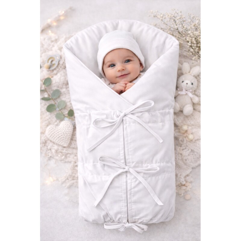 Baby Nellys Klasická retro zavinovačka NATURE šněrovací s výplní - 109536900