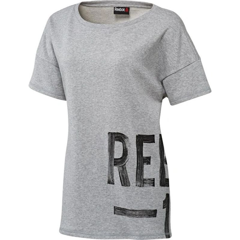 Šedé tričko Reebok Faves