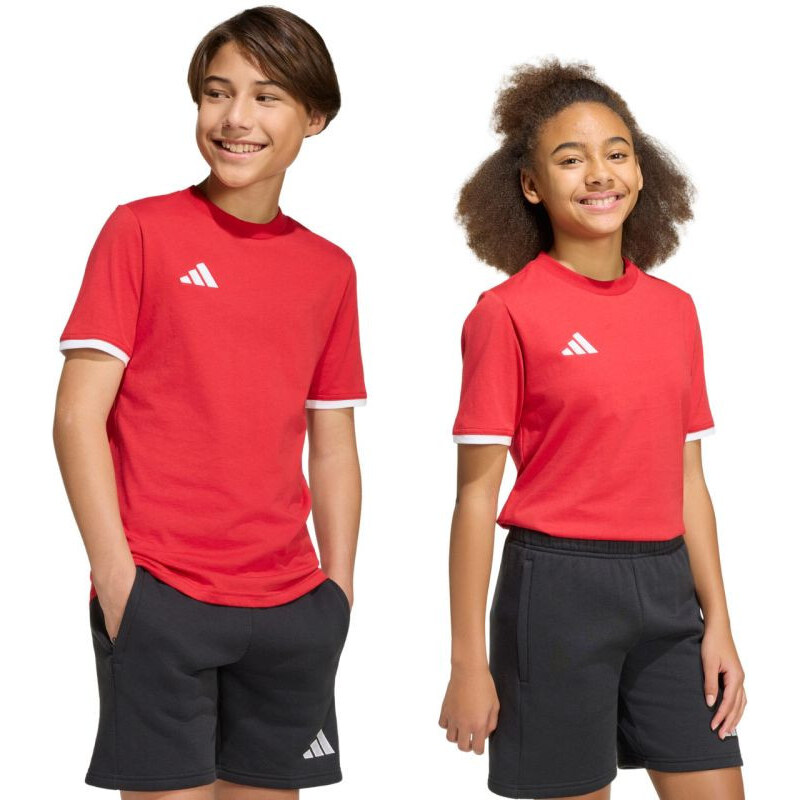 Adidas dětské tričko Entrada 26 Tee červené JZ6674 113599548