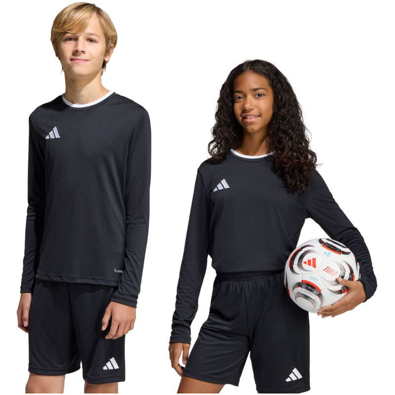 Adidas Entrada 26 dětské tričko s dlouhým rukávem černé KF5879