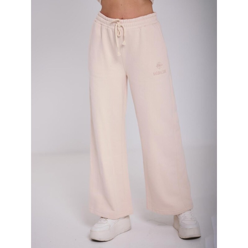 Dámské tepláky světle béžové Natural Side Comfort Loose Fit