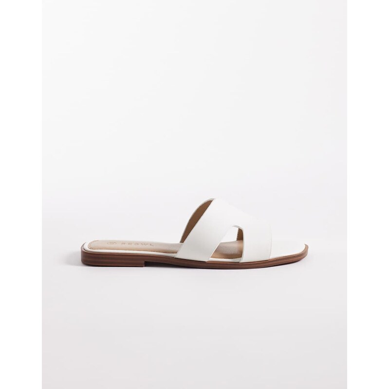 SEQWL Storke flat sandals in white