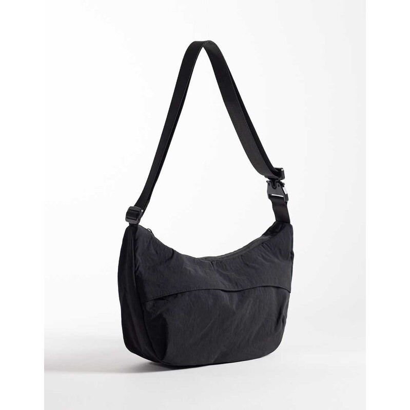 ASOS DESIGN nylon crossbody bag in black